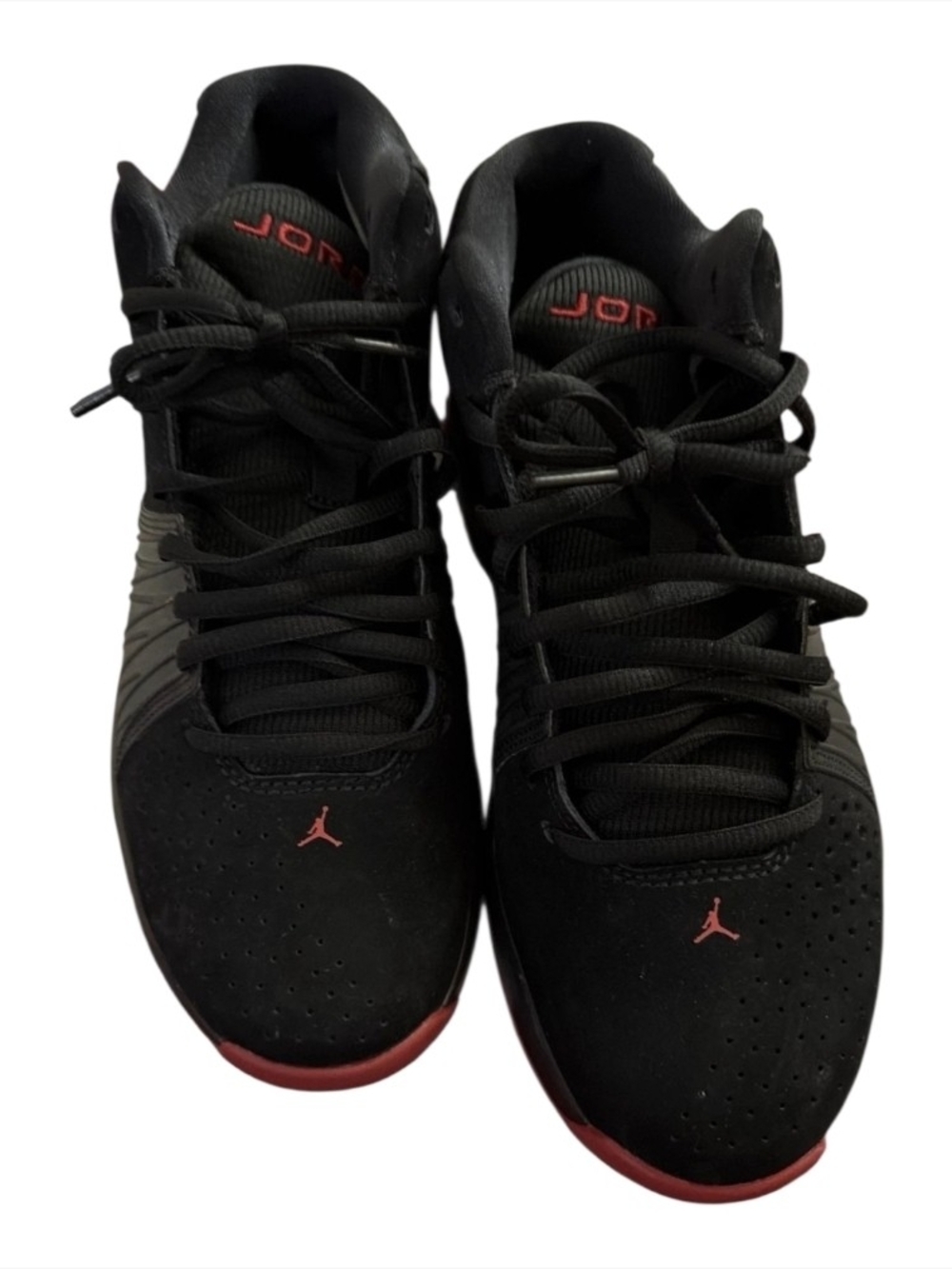 Air Jordan Mens Black and Red Basketball Sneakers